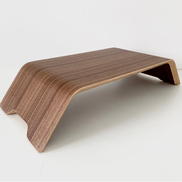 Kệ màn hình máy tính gỗ uốn cong Imac Stand - Veneer Walnut (Bản cao cấp)