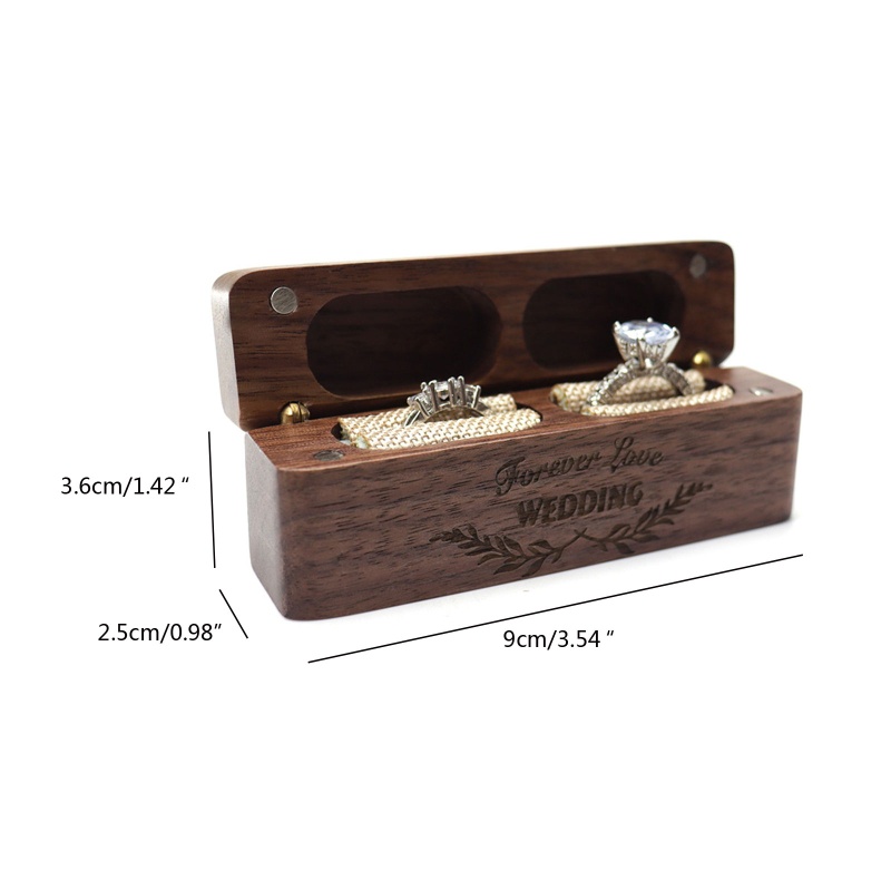 Flgo Hộp Đựng Nhẫn Cưới Hình Chữ Nhật Đính Đá Quý Sang Trọng