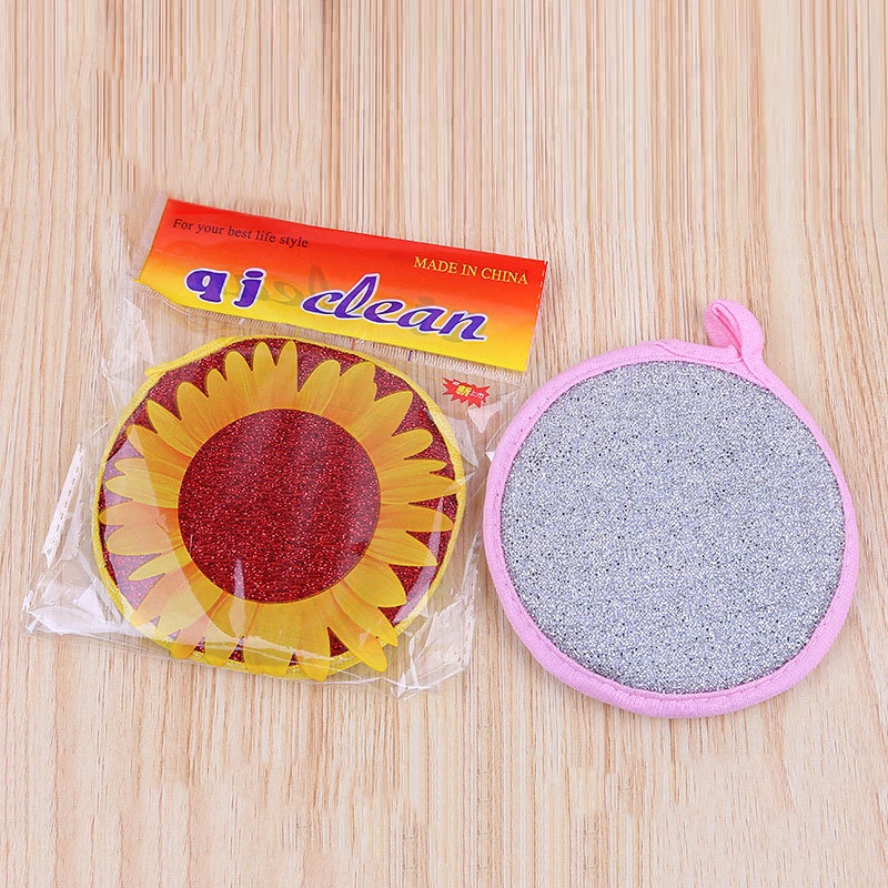 Bọt Biển Ma Thuật Nhà Bếp Gia Đình Houseeker Khăn Lau Đĩa Hai Mặt Tròn Miếng Cọ Rửa Vệ Sinh, Màu Sắc Ngẫu Nhiên