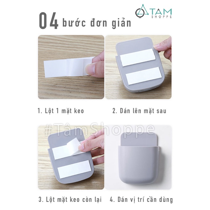 Giá để bàn chải remote dán tường bằng nhựa ĐGD-04 TAN