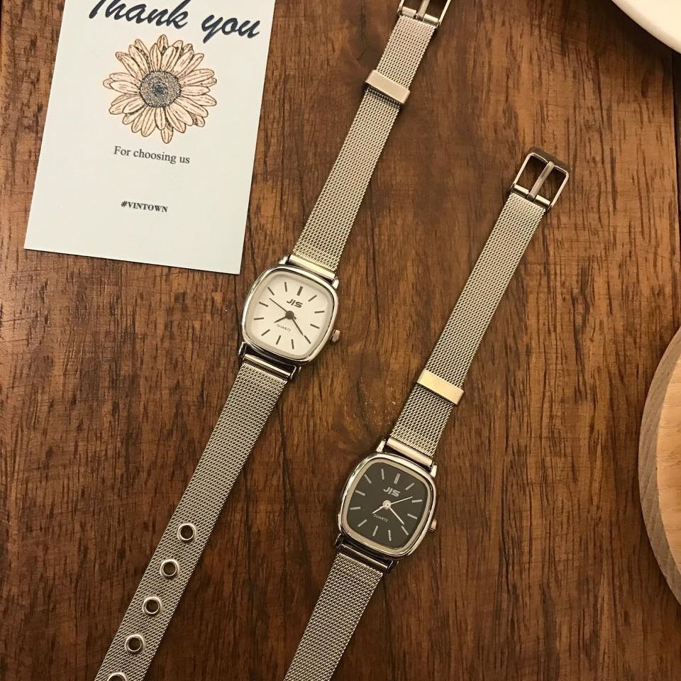 Đồng Hồ Nữ JI-S Mặt Vuông Nhỏ Dây Kim Loại Phong Cách Hàn Quốc | BigBuy360 - bigbuy360.vn