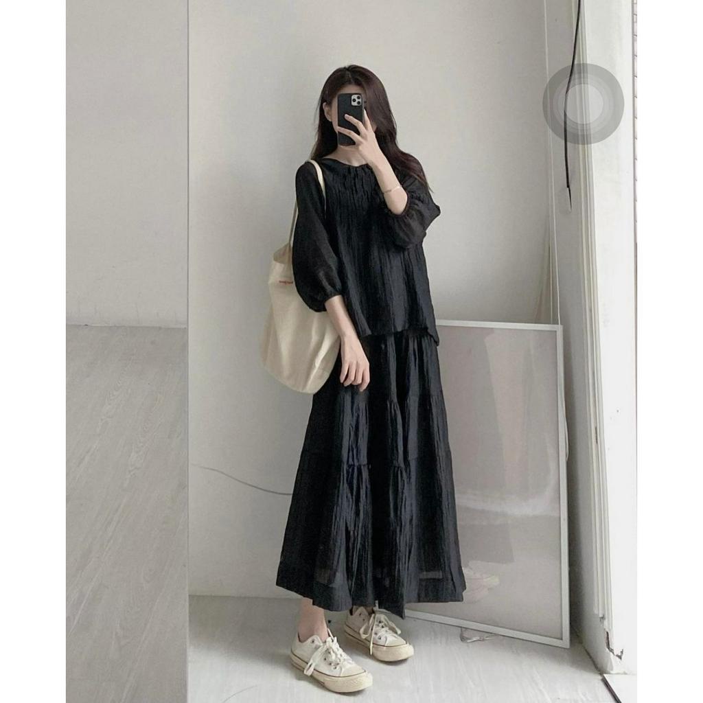 Set voan tơ 2 món kèm lót trong (ảnh thật)