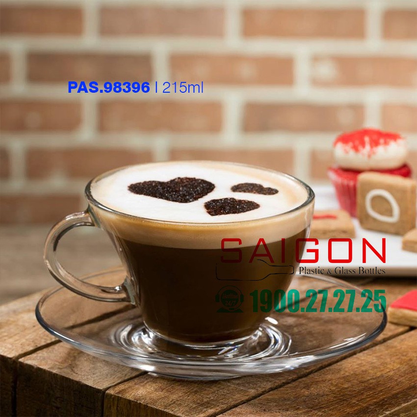 Bộ Tách Cafe Pasabahce Penguen Caffe Latte 215ml | Nhập Khẩu Thổ Nhĩ kỳ