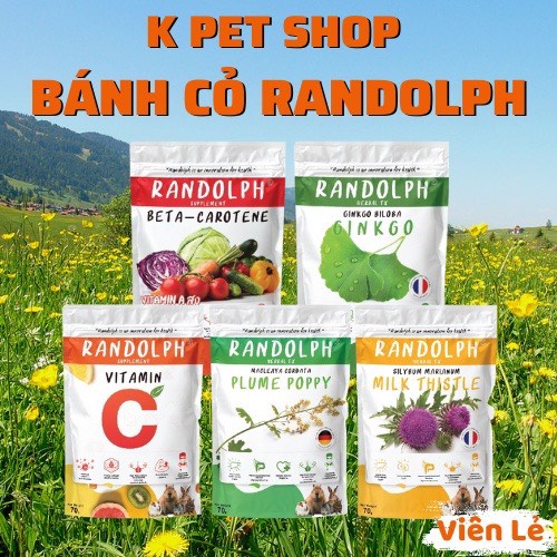 Bánh Cỏ Randolph  FREE SHIP  Thức Ăn Dinh Dưỡng Mài Răng Cho Thỏ Bọ Chichilla Sóc Chinchilla...