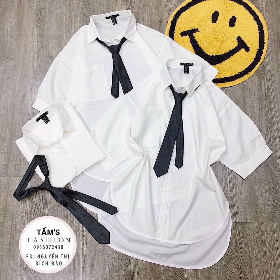 áo sơ mi phối cavat xinh u
