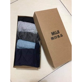 Hộp 5c sịp nam Muji chéo thông hơi