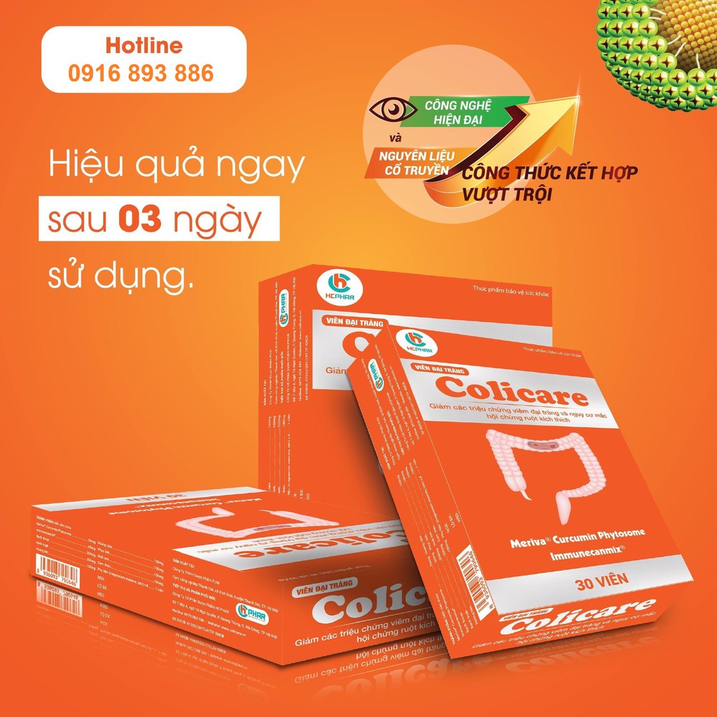 Viên uống Colicare –Hỗ trợ điều trị viêm đại tràng (Hộp 30 viên)