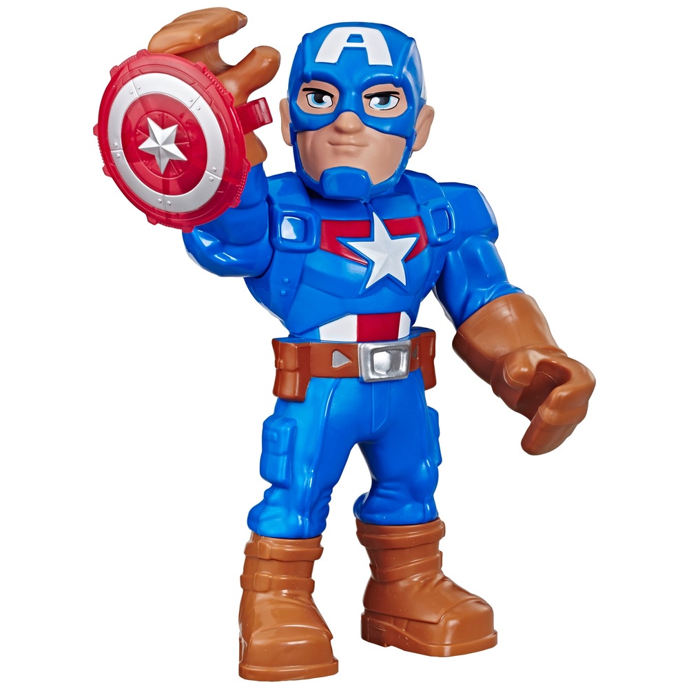 Mô hình đồ chơi có khớp Captain America Mega Fighter (Marvel Super Hero Adventures) (Chính hãng Hasbro)