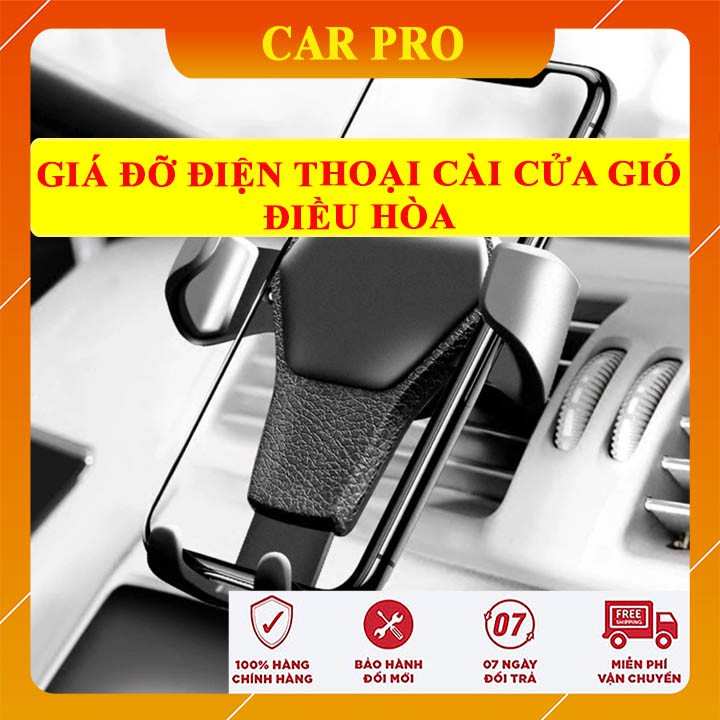 Giá đỡ điện thoại kẹp cửa gió điều hòa đế da cho xe ô tô - CAR PRO