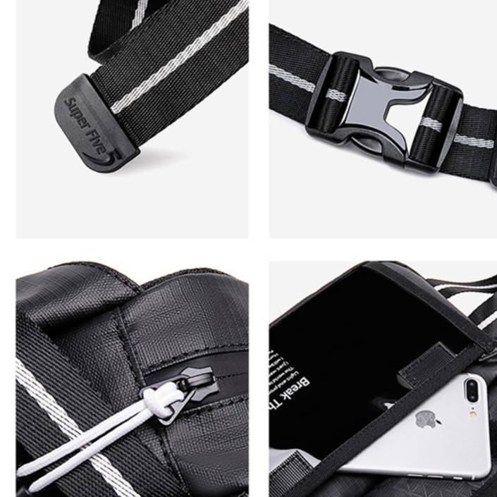 TUYI MEN BAGS Super five  fashion waist bag nylon Crossbody Bag waterproof Messenger Bag women slingbag