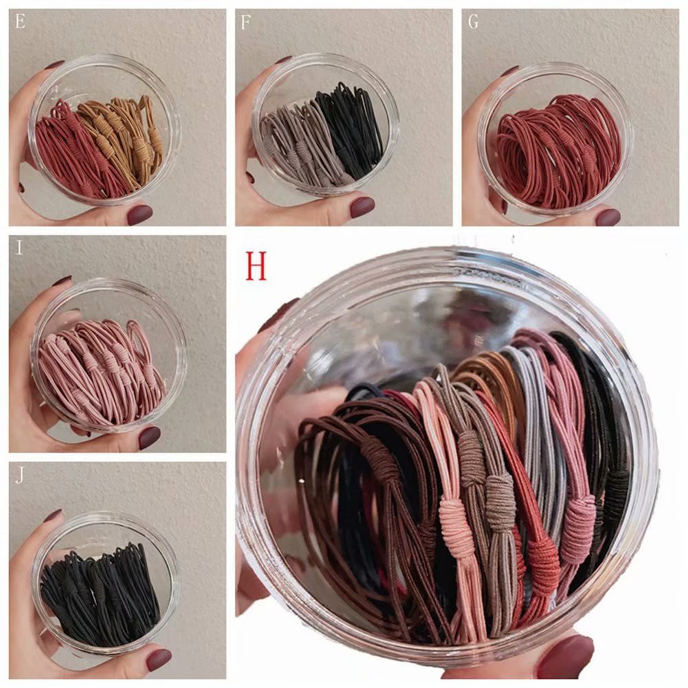 20pcs Mom's Hair Bands Kids Fashion Hair Accessories Women Ponytail Rubber Band Hairties