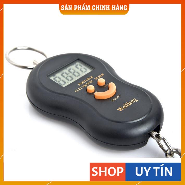 Cân Điện Tử Cầm Tay 40kg Xách Tay Mặt Cười, Tặng Kèm 2 Pin AAA