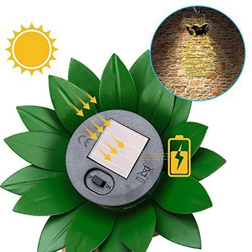 Đèn Led Treo Trang Trí Sân Vườn Hình Quả Dứa Chống Nước Chạy Năng Lượng Mặt Trời Hiệu Kat1