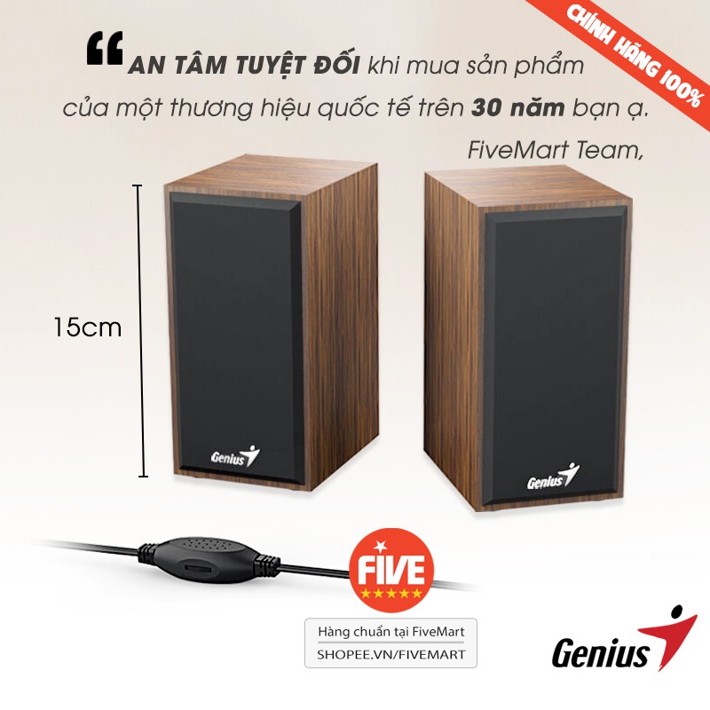 Loa Vi Tính Genius Nghe Hay Bass Mạnh Mẽ Thiết Kế Đẹp Có Cổng USB Và Jack 3.5 Hàng Nhập Khẩu Chính Hãng