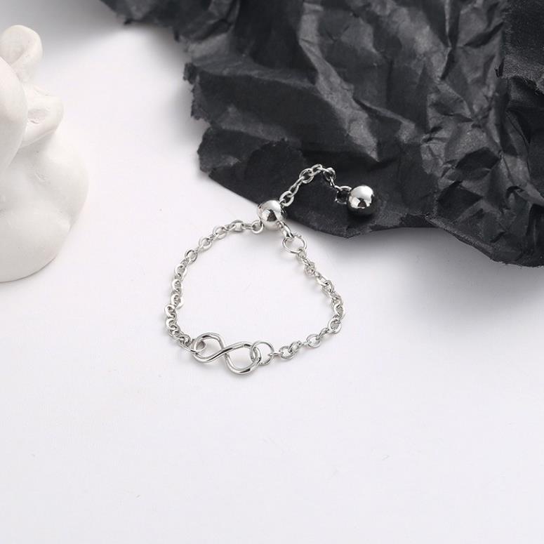(0136) Nhẫn Dây Mặt Ký Hiệu Đơn Giản Thanh Lịch Nữ Tính