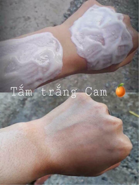 Tắm trắng vitamin C cam