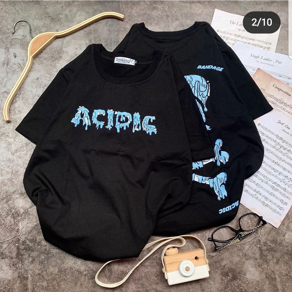 Áo Thun ACIPIC nam nữ unisex from rộng cao cấp bền màu 1Kenz