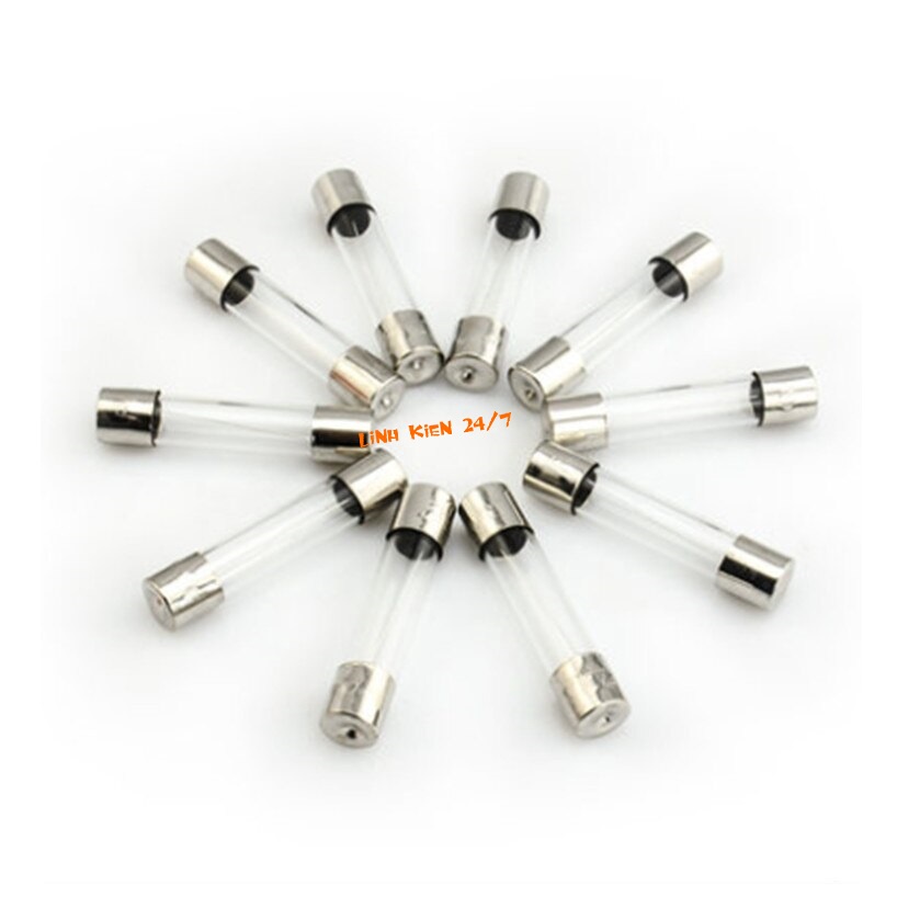 Bộ 10 Cầu chì ống thủy tinh 6x30 10A 15A 250V
