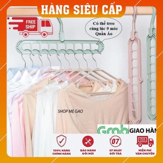 [Chính Hãng] Móc Treo Quần Áo 9 Lỗ Đa Năng Tiện Dụng (mầu giao ngẫu nhiên)