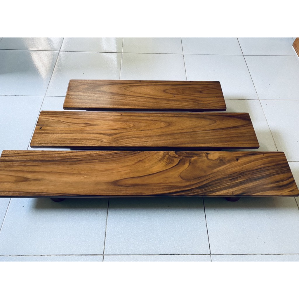 Kê Màn Hình Máy Tính - Gỗ Tự Nhiên 100% Muồng Đen Cao Cấp, Sơn Lau chống Nước