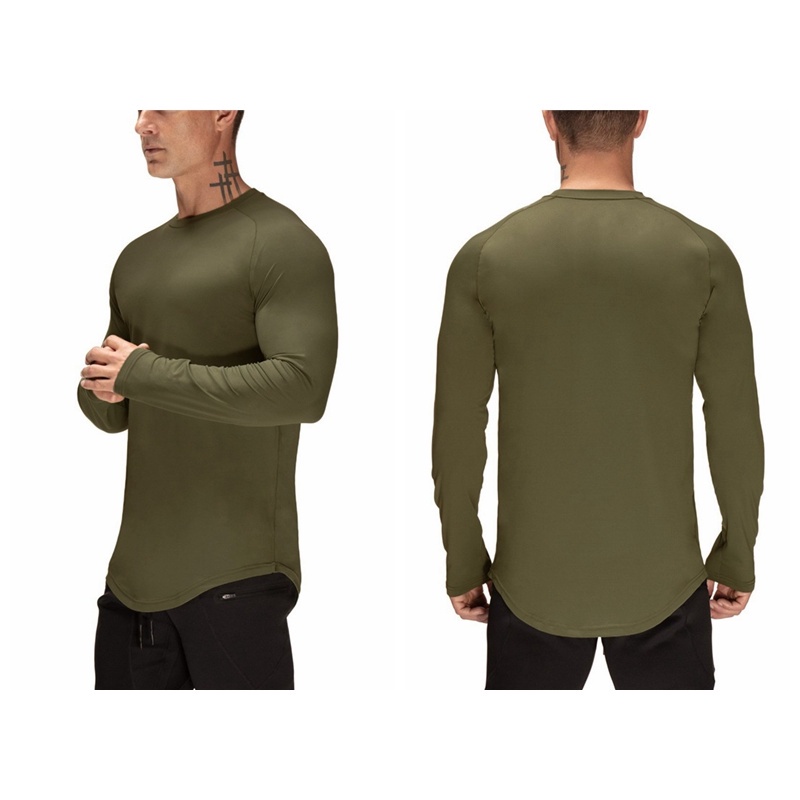 [ GYMEN ] Áo Thun Thể Thao Nam Dài Tay Big Size Co Giãn Trơn Thun Lạnh PE Co Nhanh Khô Cao Cấp Form Rộng Phong Cách âu Mỹ Áo Lót Vải Thoáng Cổ Tròn Mùa Hè Nhiều Màu Chuẩn Form Chạy Bộ Chuyên Thể Dục Bóng Rổ Cầu Lông Combat