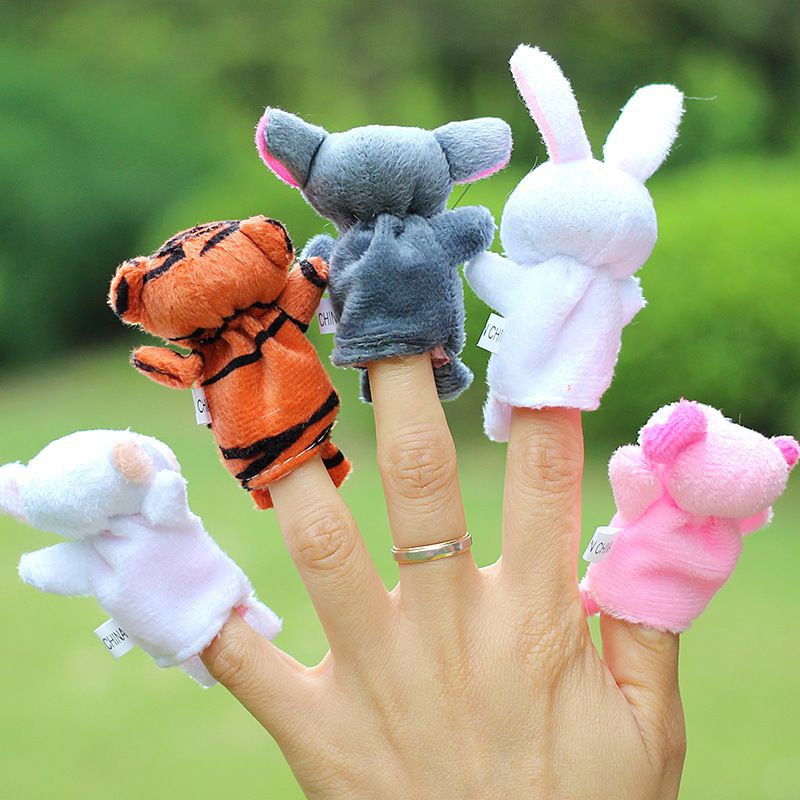 Set 12 Con Rối Ngón Tay Hình Động Vật Đáng Yêu