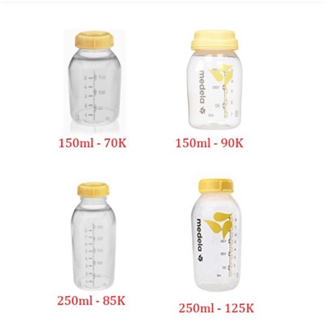 Bình Trữ Sữa 150ml - 250ml logo dập nổi