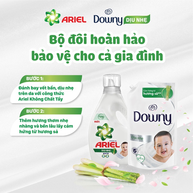 Combo 2 túi nước giặt Ariel Matic 2.15kg/ 2.4kgx2