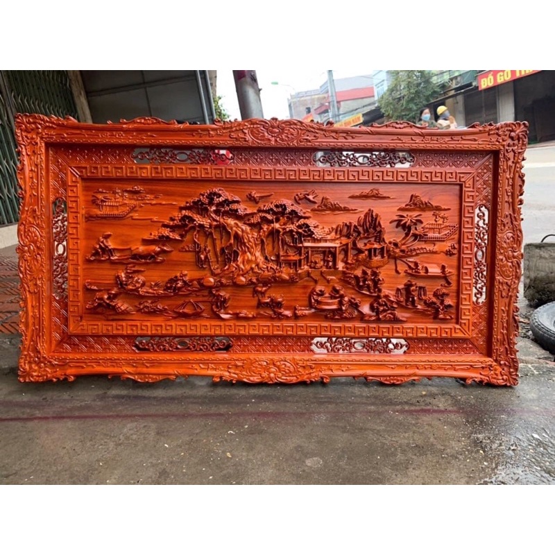 Tranh Gỗ Đồng Quê , Mã Đáo Thành Công , Vinh Quy Bái Tổ , Thuận Buồm Xuôi Gió làm từ gỗ Hương. Dùng trang trí phong thuỷ