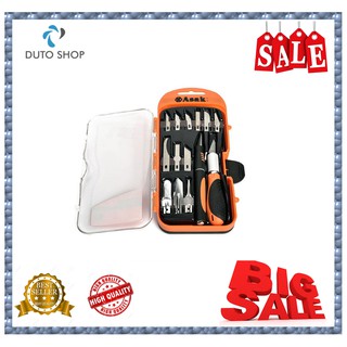 Bộ dao điêu khắc, chạm, trổ, tách, ghép cao cấp 14 chi tiết Asaki AK-3960