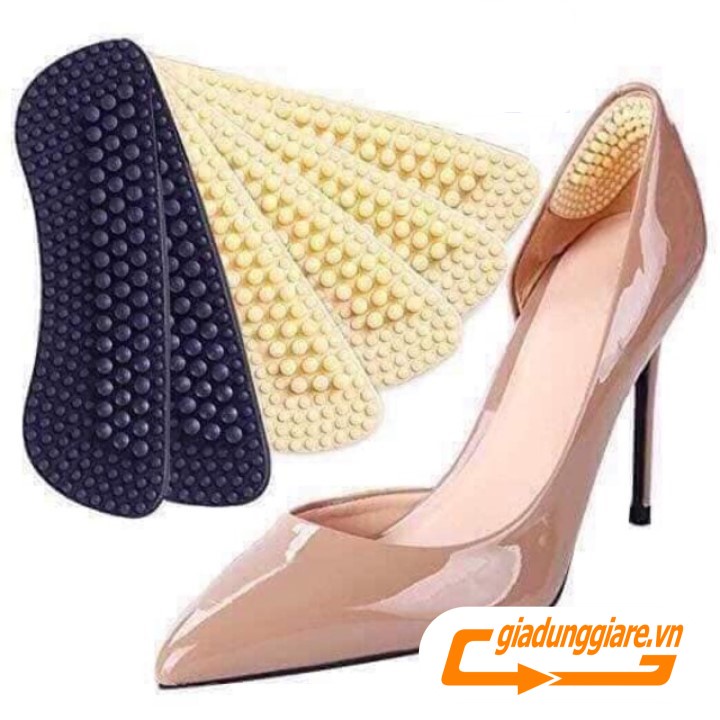 2 Miếng đệm lót giày silicon 4D chống đau chân lót gót giầy êm ái chống trày gót chân