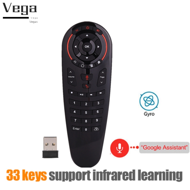 G30 Remote Control 2.4G Wireless Voice Air Mouse 33 Keys IR Learning Gyro Sensing Smart Remote for