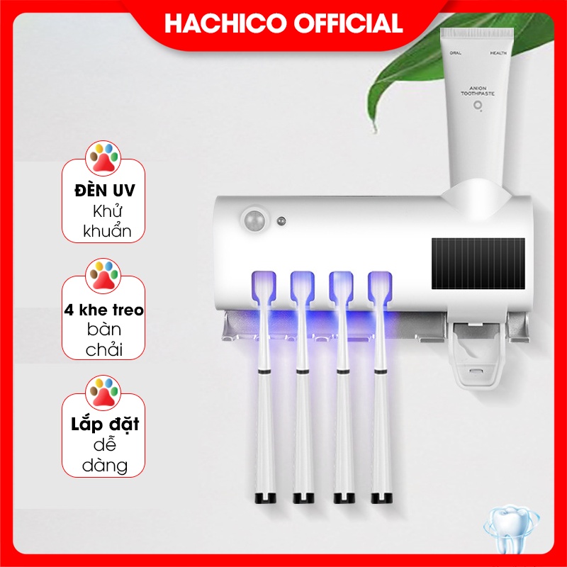 Giá Treo Bàn Chải Kết Hợp Bộ Nhả Kem Đánh Răng Được Trang Bị Khử Khuẩn Bằng Tia Uv