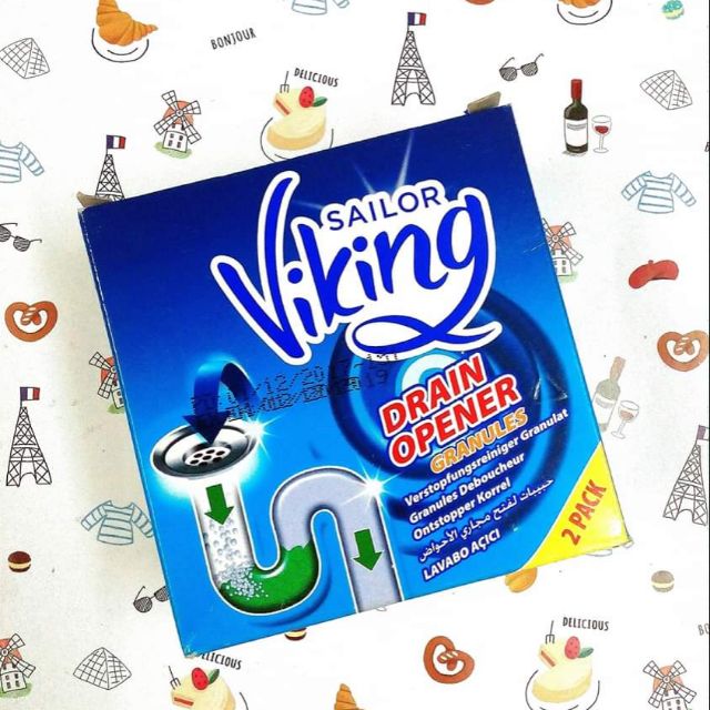 Hạt thông ống thoát nước SAILOR VIKING Thổ Nhĩ Kỳ 🇹🇷 1 hộp 2 gói x 75g