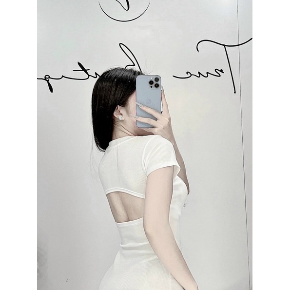 ĐẦM BODY TAY NGẮN HỞ LƯNG ( về sẵn ) | BigBuy360 - bigbuy360.vn