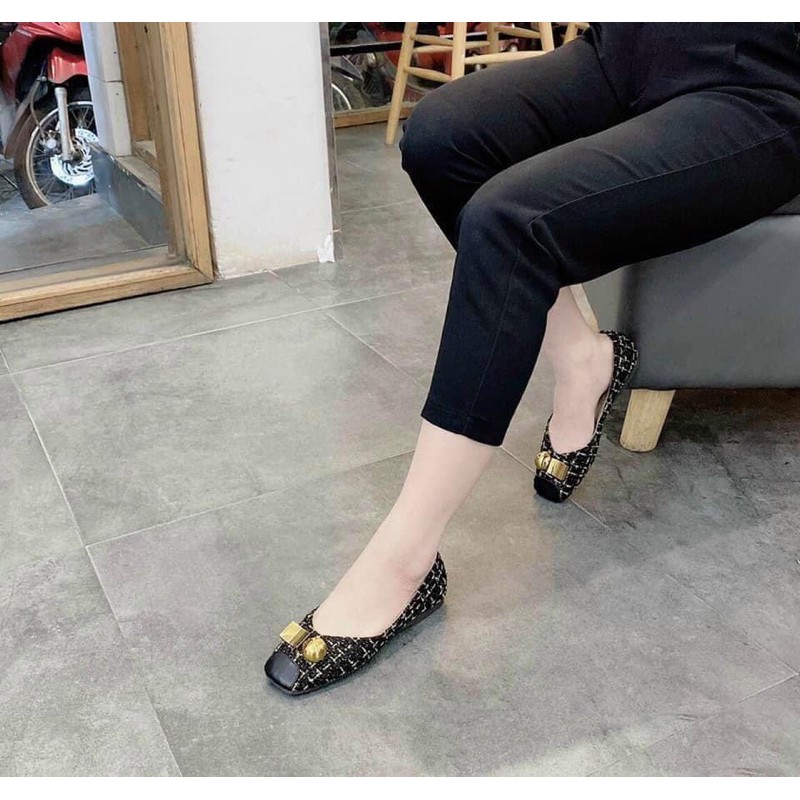 GIÀY BÚP BÊ KIM TUYẾN VÁ MŨI DA XINH XẮN | BigBuy360 - bigbuy360.vn