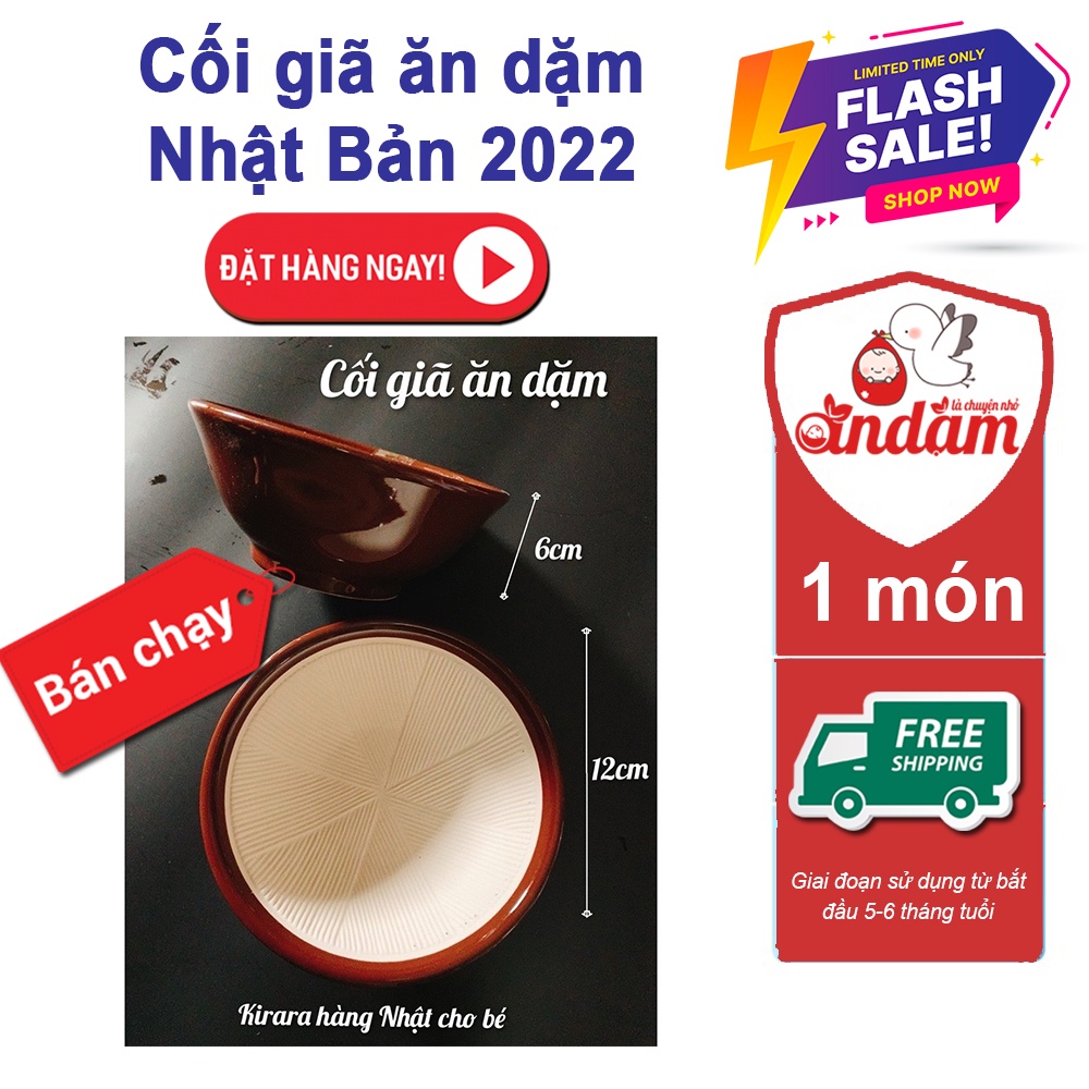 Cối giã ăn dặm bản lớn (không kèm chày) - Dụng cụ ăn dặm - Ăn dặm là chuyện nhỏ - Nguyễn Thị Miện