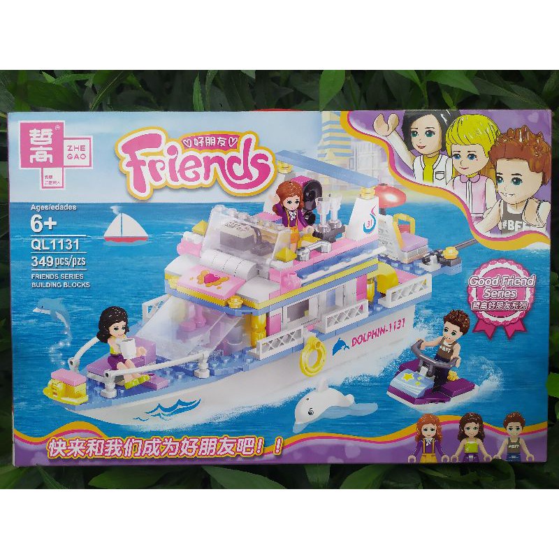 Lego friend QL1131 ( Xếp Hình Du Thuyền Sang Trọng Trên Biển 349 Mảnh )friend lego con gái