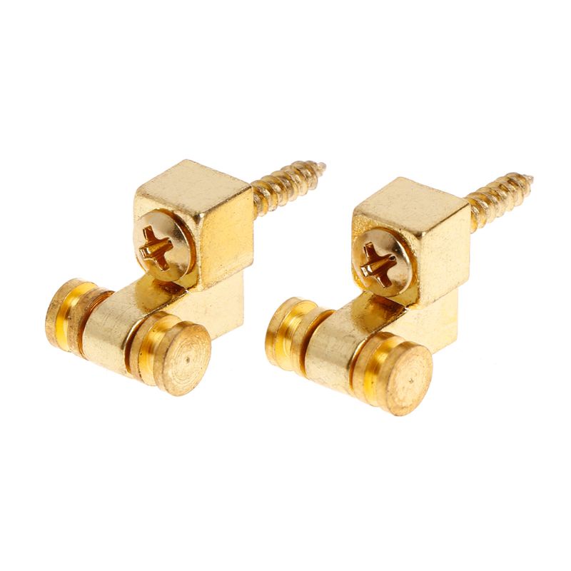 Set 2 Con Lăn Kim Loại Màu Đen Phụ Kiện Cho Đàn Guitar Bass