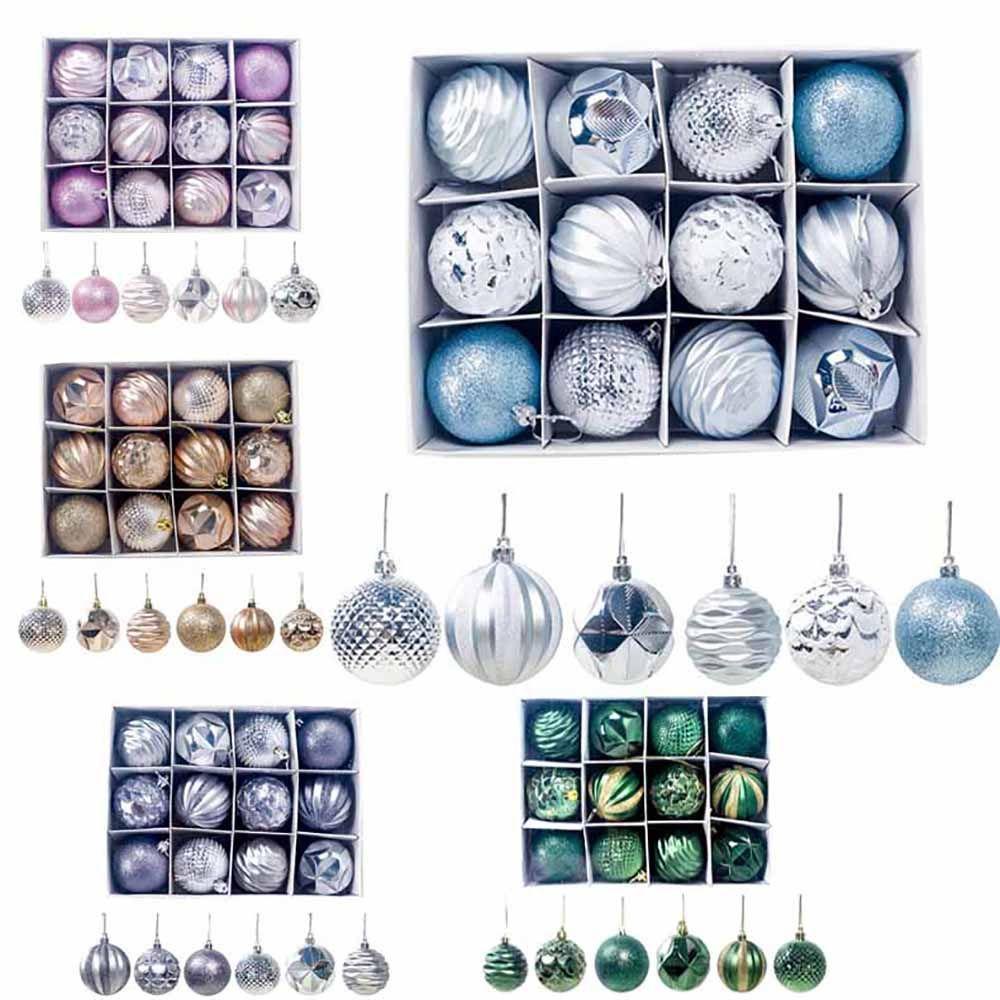 Set 12 Trái Châu Treo Trang Trí Giáng Sinh Năm Mới