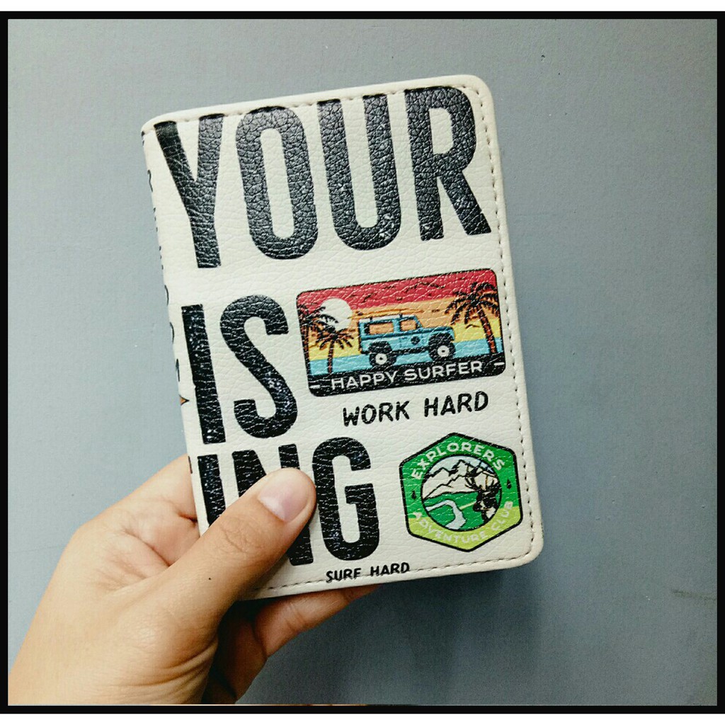 Bao Da Hộ Chiếu Bằng Da PU Cao Cấp Chất Đẹp Có Ngăn Đựng Thẻ Hình THEO YÊU CẦU