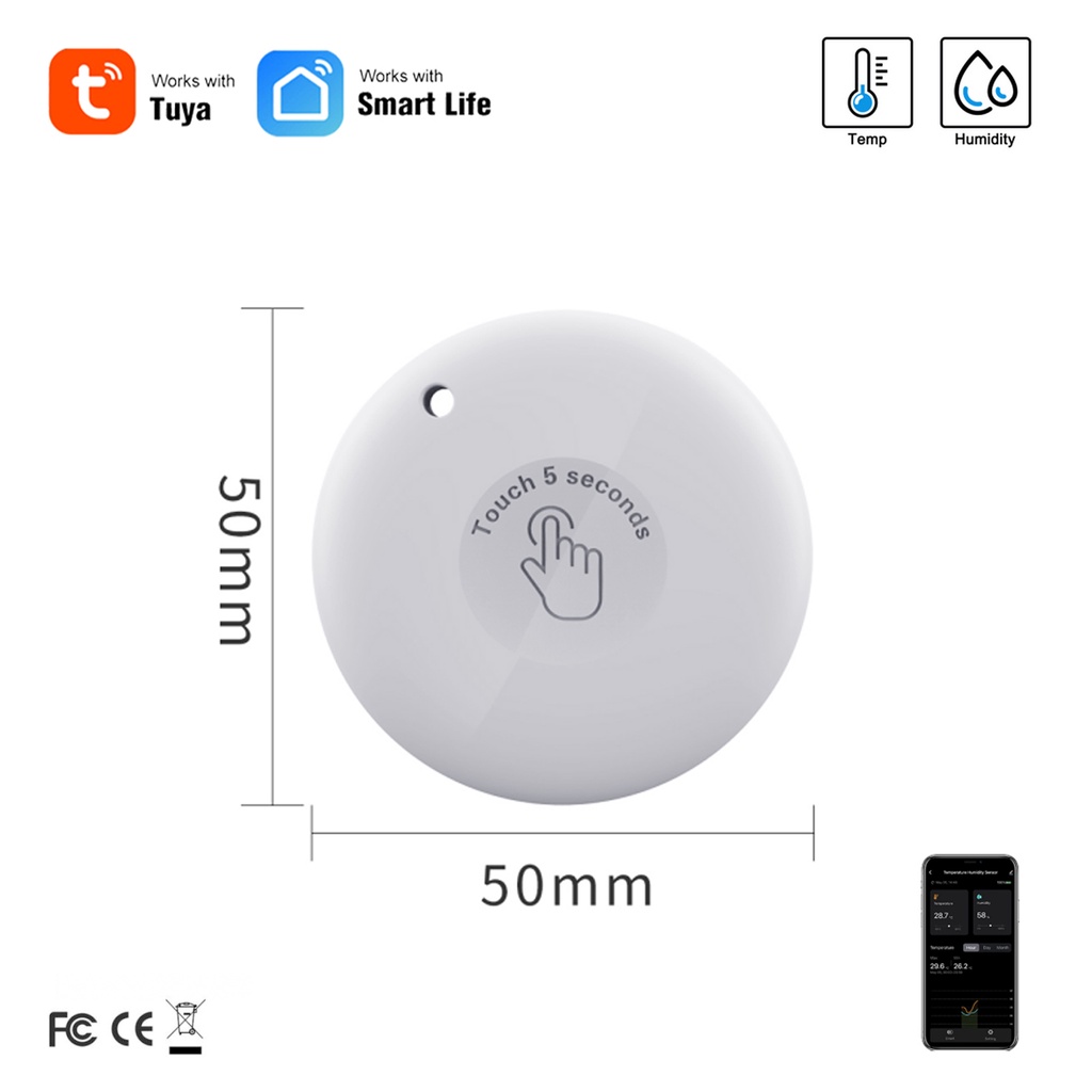TUYA Trạm Thời Tiết Kỹ Thuật Số Tương Thích Bluetooth, Đồng Hồ Đo Nhiệt Độ Và Độ Ẩm Trong Nhà Và Ngoài Trời Đồng Hồ Đo Cảm Biến Nhiệt Kế Đo Độ Ẩm