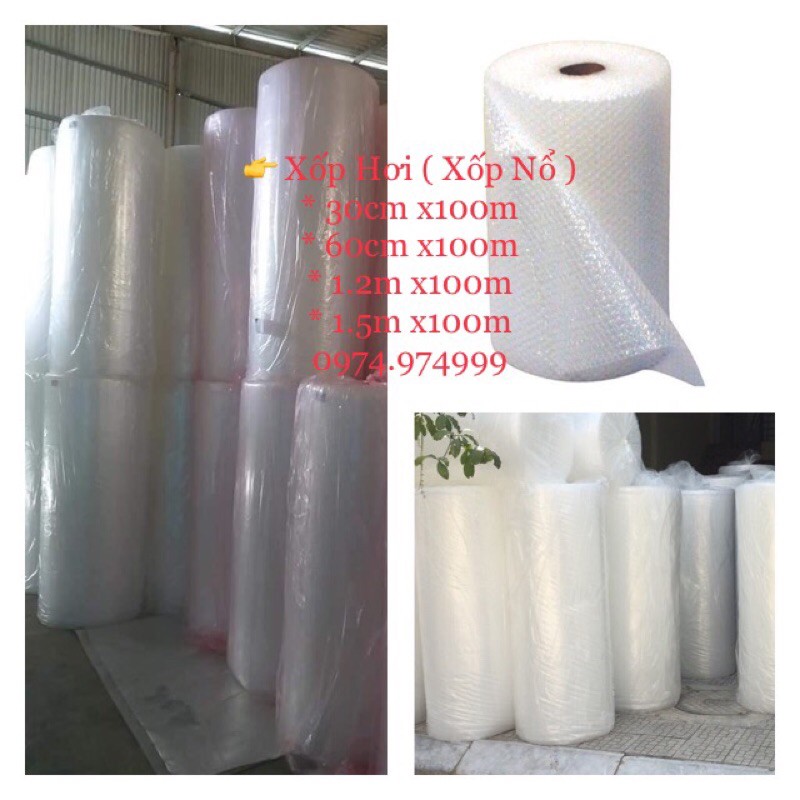 Xốp nổ, xốp khí, xốp hơi chỉ từ 60k/cuộn dài 100m khổ 20cm, 30cm, 40cm, 50cm, 60cm, 75cm, 1,23m, 1,56m