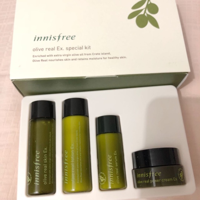 Bộ Dưỡng Da Dùng Thử Olive Innisfree Olive Real Ex Special Kit