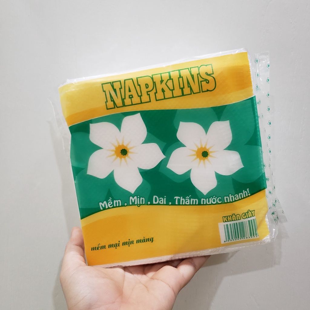 Combo 20 gói Khăn giấy vuông hoa mai Napkins mềm mịn