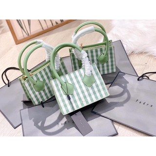 Túi xách pedro kẻ ô xanh