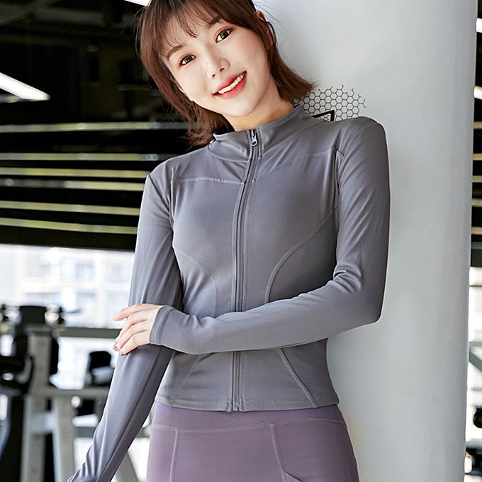 Áo Thun Thể Thao Tay Dài Dáng Ôm Phong Cách Âu Mỹ Thời Trang Quyến Rũ Cho Nữ