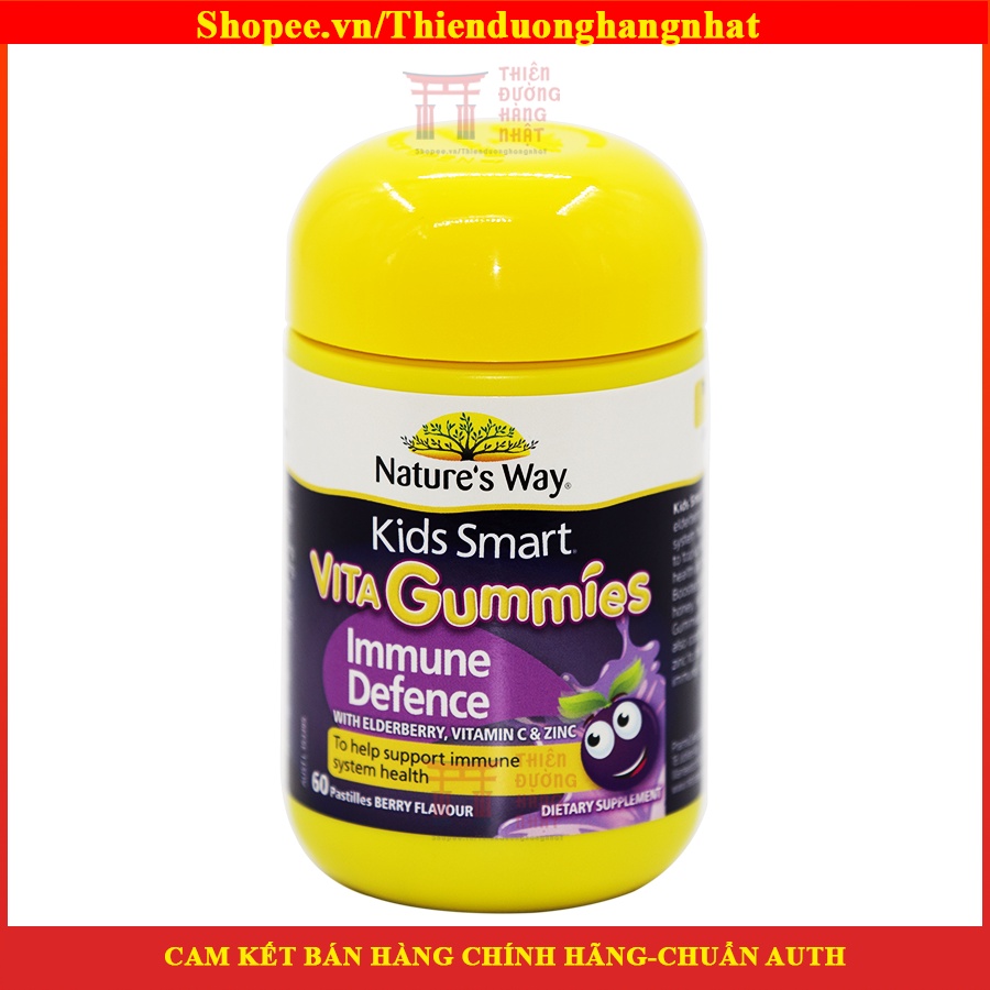 Vita Gummies Nature's Way [Úc] Kẹo gôm tăng cường bổ sung vitamin cho bé - 60 viên vị gum - 3 vị