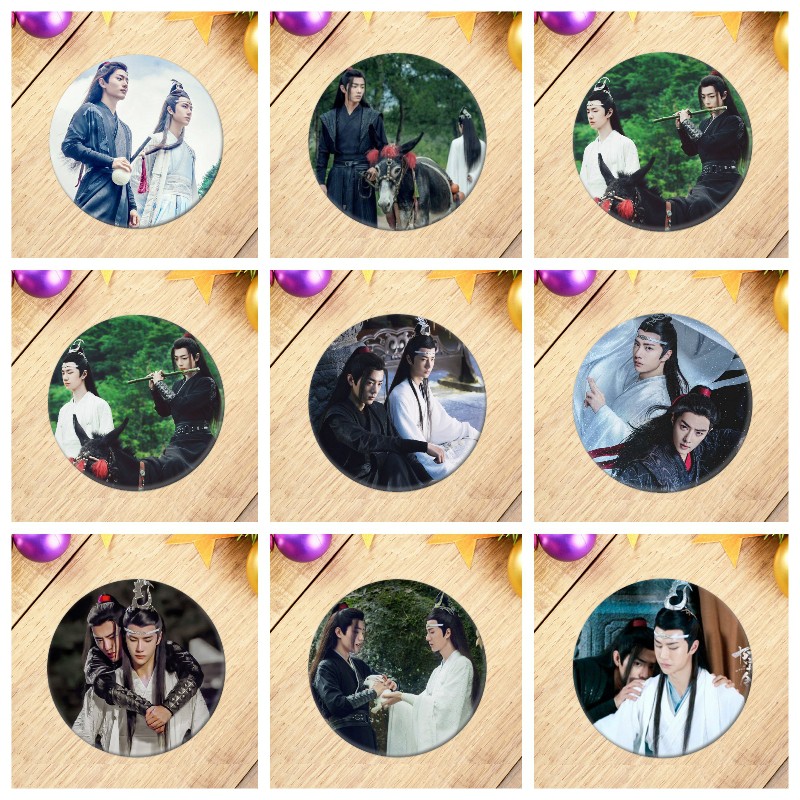 Huy hiệu Trần Tình Lệnh Lam Vong Cơ Ngụy Vô Tiện huy hiệu cài áo balo