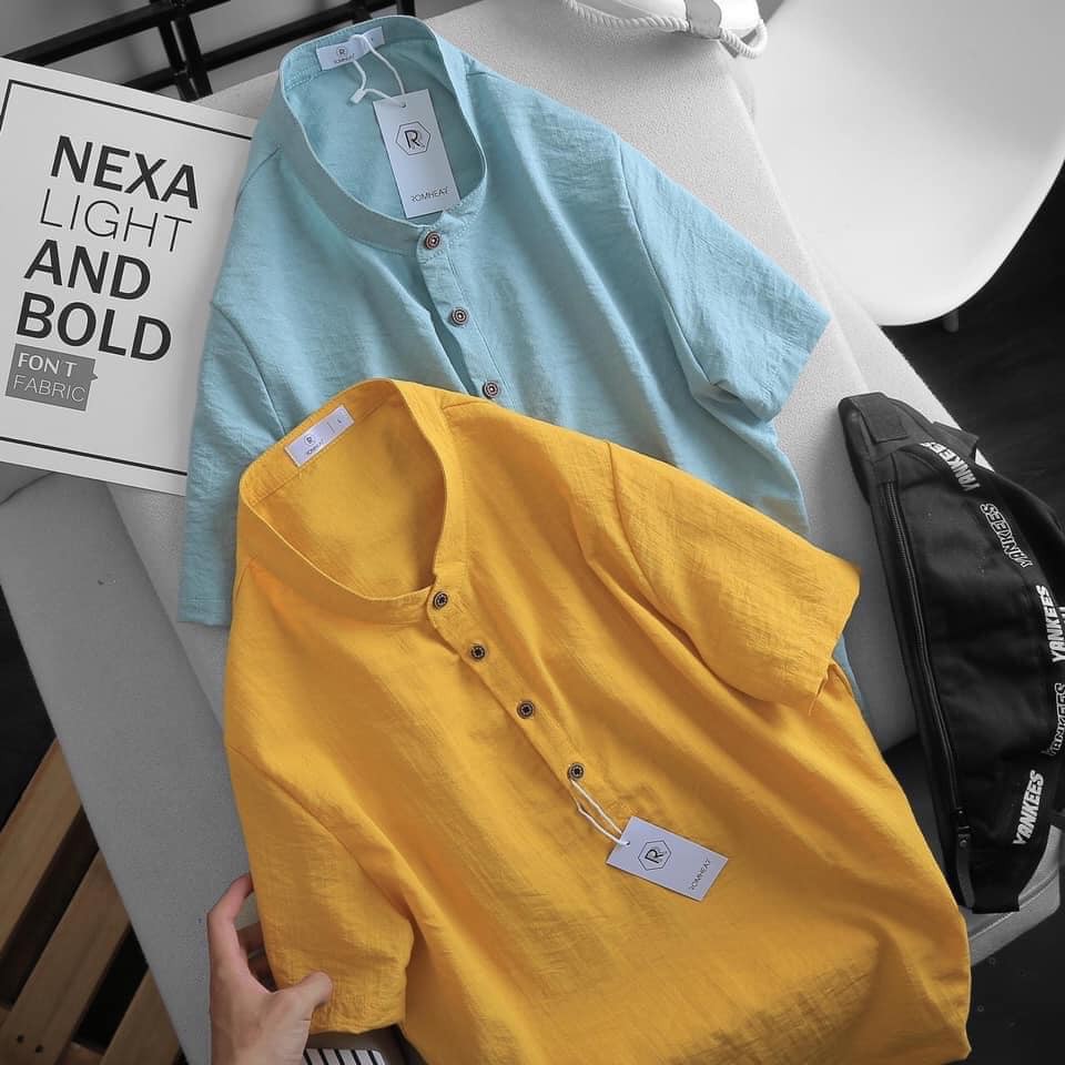 Áo Đũi Nam Cổ Tàu Ngắn Tay Đẹp Cao Cấp RACITY AD63 | BigBuy360 - bigbuy360.vn